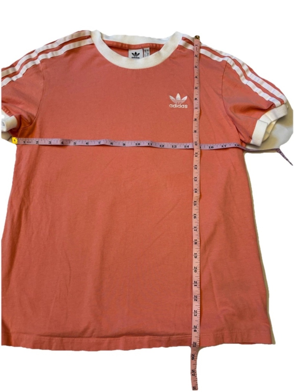 Adidas Originals Trefoil T Shirt Women’s Small Pink 3 Stripe Logo - Picture 7 of 7